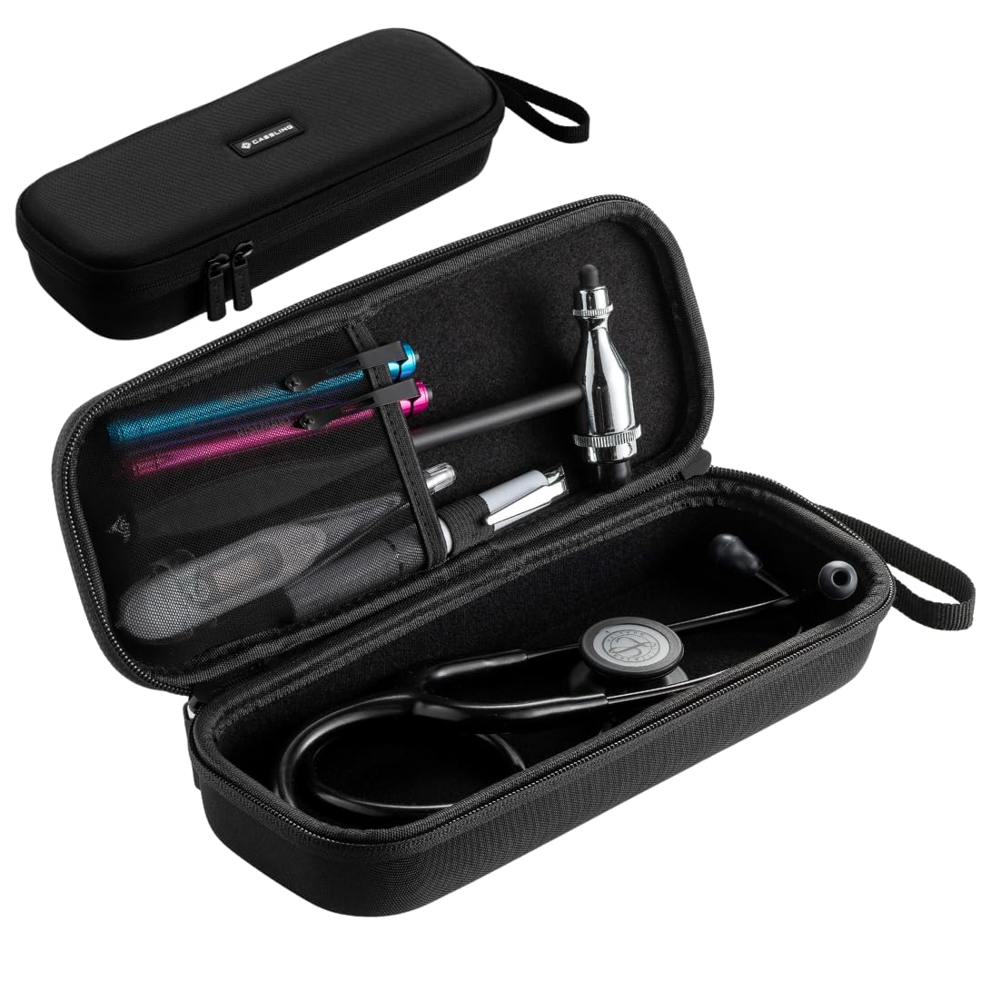 Buy now caseling Stethoscope Case For 3M Littmann Classic III, Lightweight II S.E, Cardiology IV Diagnostic, MDF Acoustica - Hard Case for Medical Tools with Pocket for Nurse Accessories - EVA Nursing Holder EVA Black at indiglob india