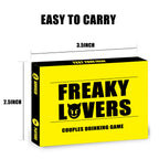 Couple Drinking Game for Date Night to Test Your Freak, Fun Couple Game for Romantic Anniversary & Valentines Birthdays Gift (Freaky Lovers)