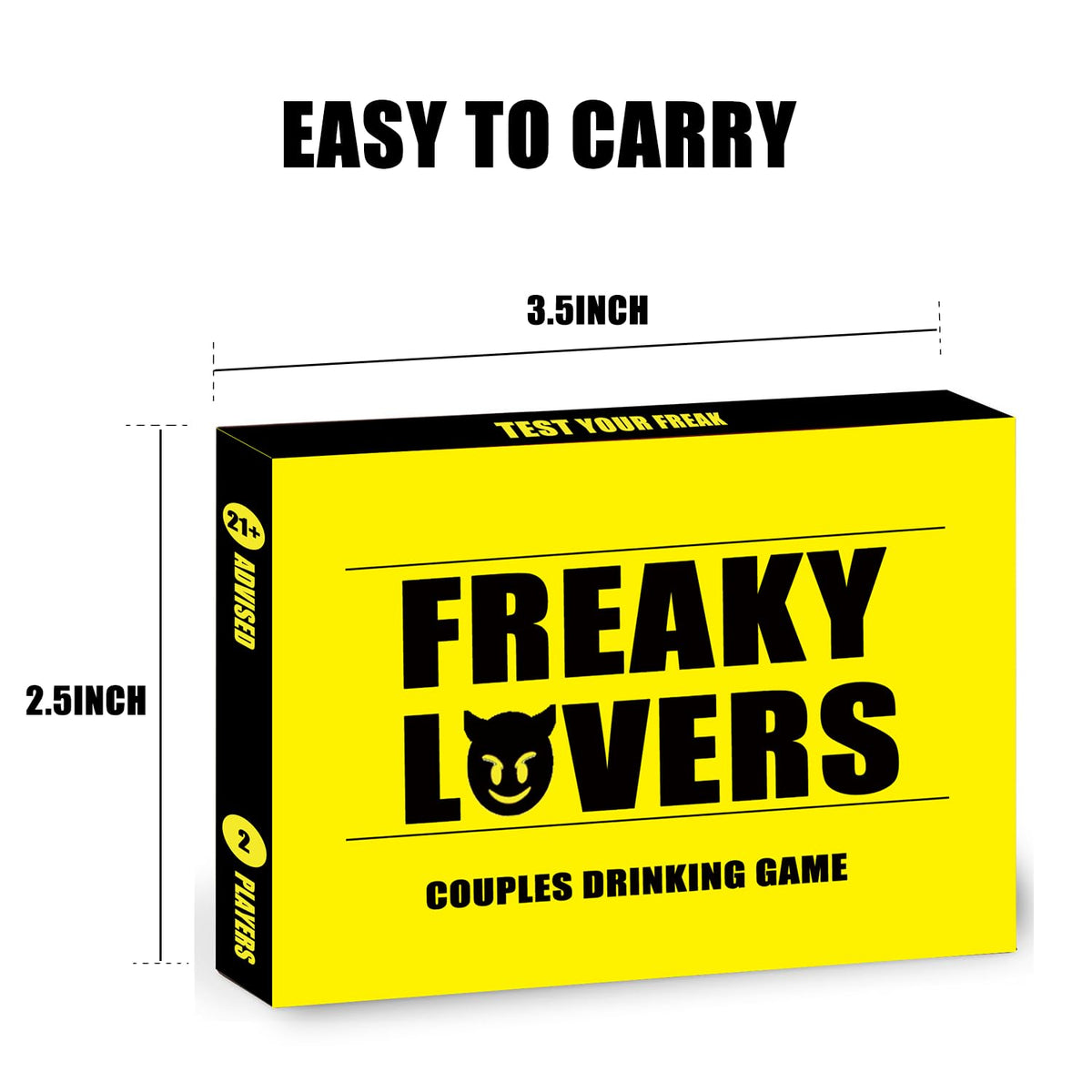 Couple Drinking Game for Date Night to Test Your Freak, Fun Couple Game for Romantic Anniversary & Valentines Birthdays Gift (Freaky Lovers)