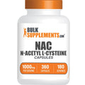 BulkSupplements.com NAC 1000 mg Capsules - N-Acetyle Cysteine 1000mg, NAC Supplement, NAC1000mg - NAC Capsules, Gluten Free - 2 Capsules per Serving, 180-Day Supply, 360 Capsules