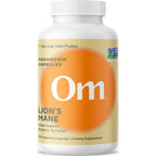 Om Lion’s Mane Mushroom Capsules - Organic Mushroom Supplement and Nootropic - Brain Supplements for Memory and Focus, 90 Count (30 Servings)