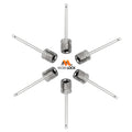 Mobi Lock 6Pcs Ball Pump Inflation Needles - Stainless Steel - Sports Balls
