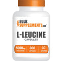 BulkSupplements.com L-Leucine Capsules - Leucine Supplements, Leucine Amino Acid, BCAA Supplements, Leucine 5000mg - Gluten Free, 10 Capsules per Serving - 30-Day Supply, 300 Capsules