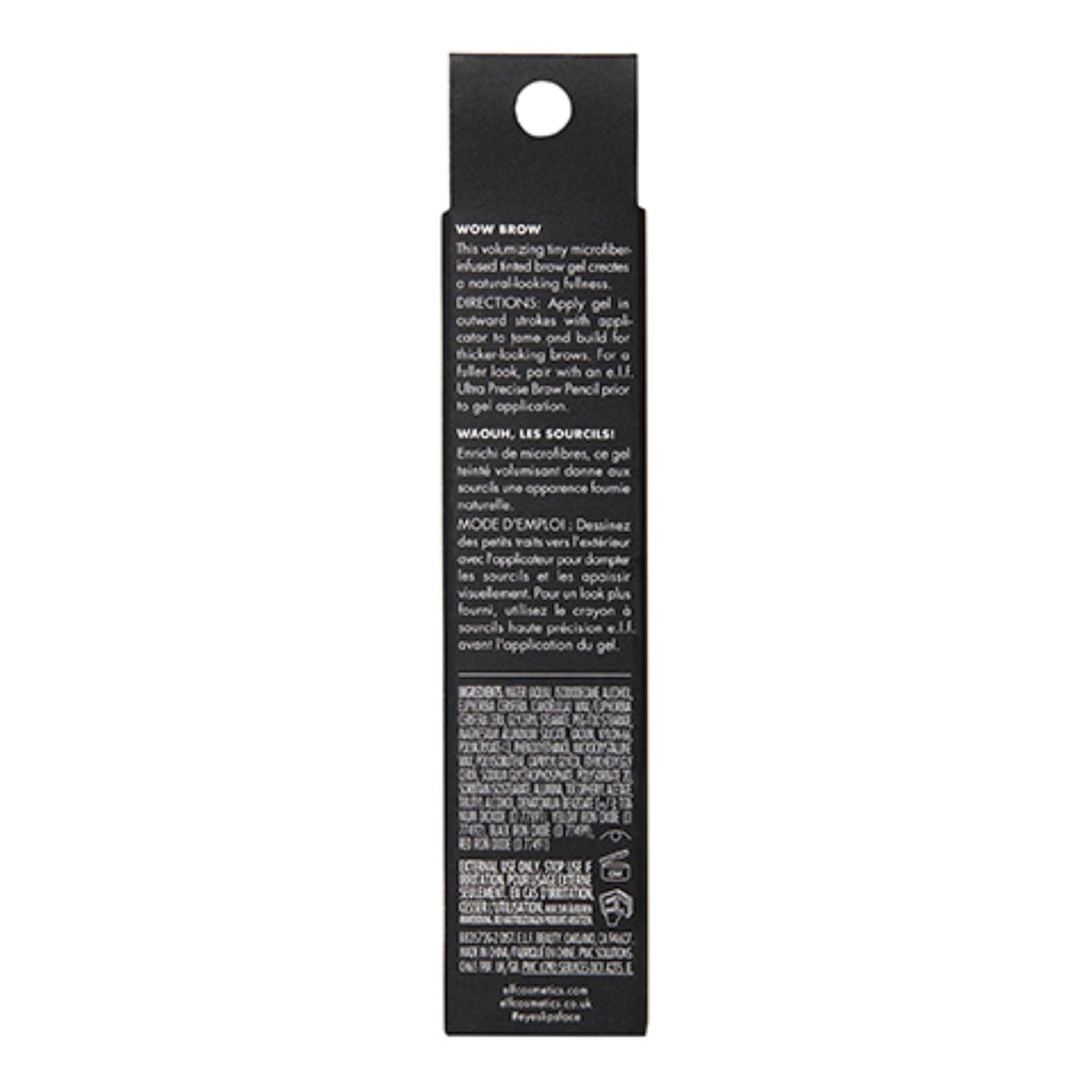 Buy now e.l.f. Wow Brow Gel, Volumizing, Buildable, Wax-Gel Hybrid, Creates Full, Voluminous-Looking Brows, Locks Brow Hairs In Place, Deep Brown at indiglob india