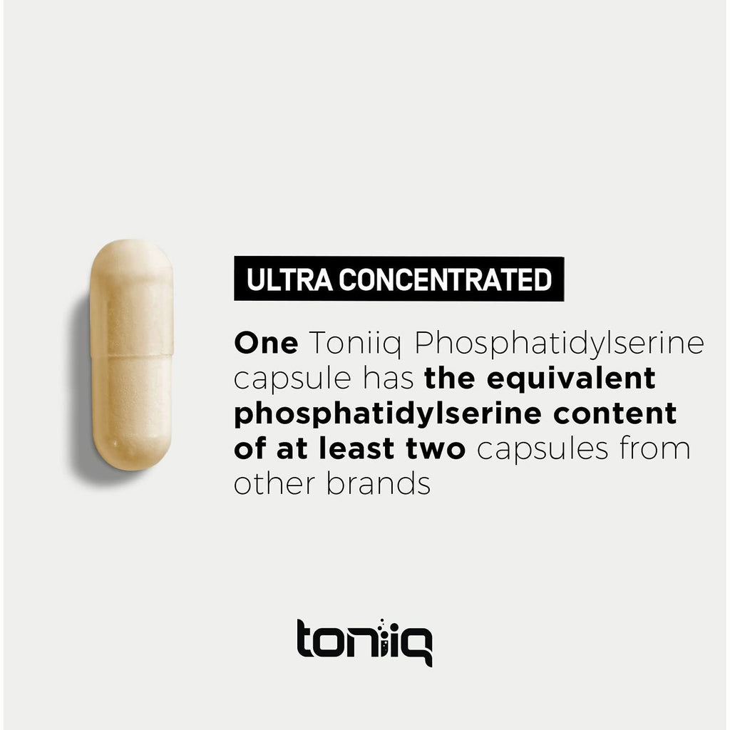 Toniiq Phosphatidylserine – 400mg Formula – World’s First 50% Purity