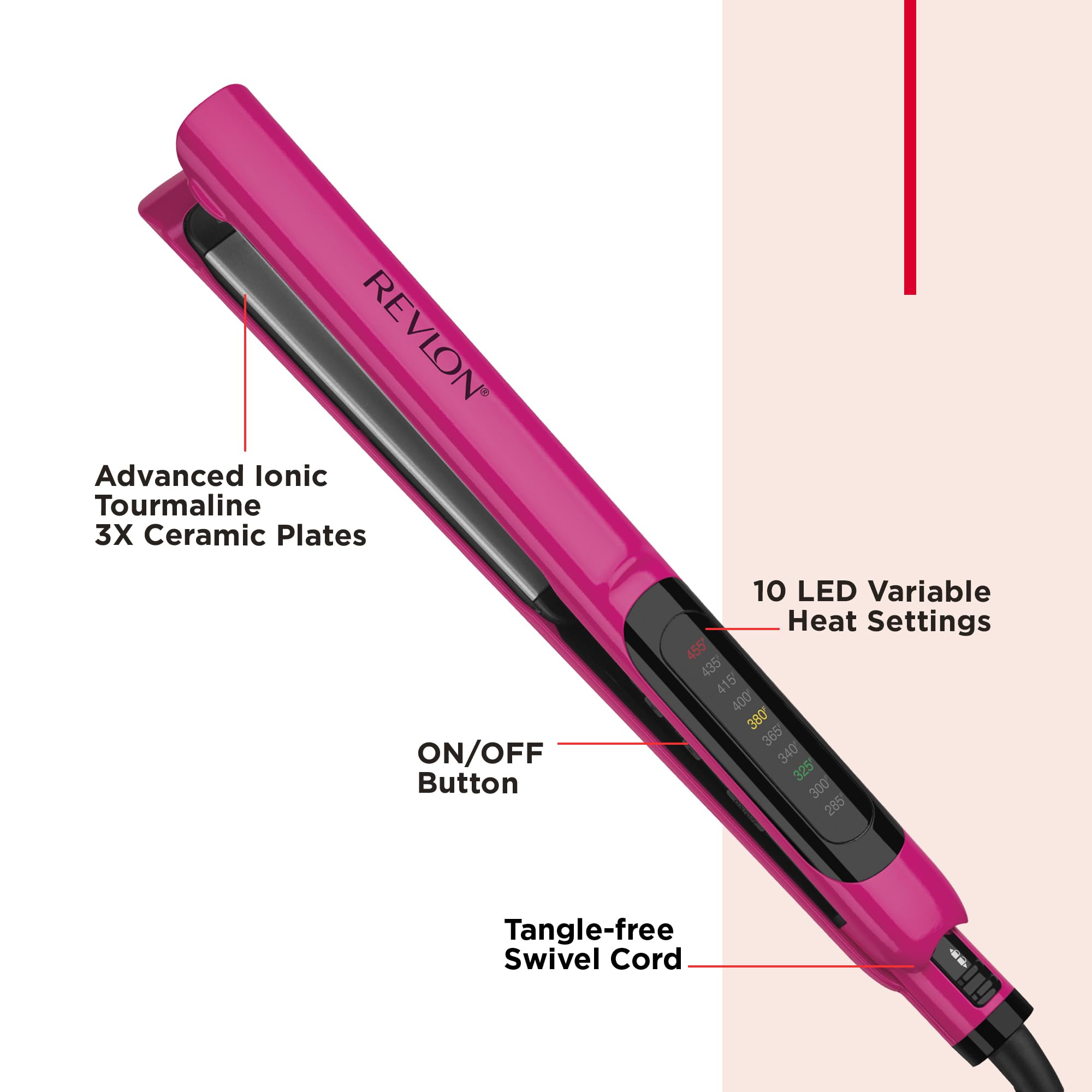 Buy now Revlon Smooth Brilliance Ceramic Hair Flat Iron | Smooth Glide and Ultra-Sleek Sylas, (1 in) at indiglob india