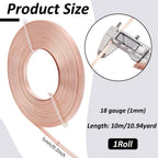 Buy now BENECREAT 5mm Wide Aluminum Craft Wire - 18 Gauge, 32 Feet (Copper Color) - Flat Jewelry Wire for Bezel Making, Sculpting, Armature, DIY Earrings & Rings at indiglob india
