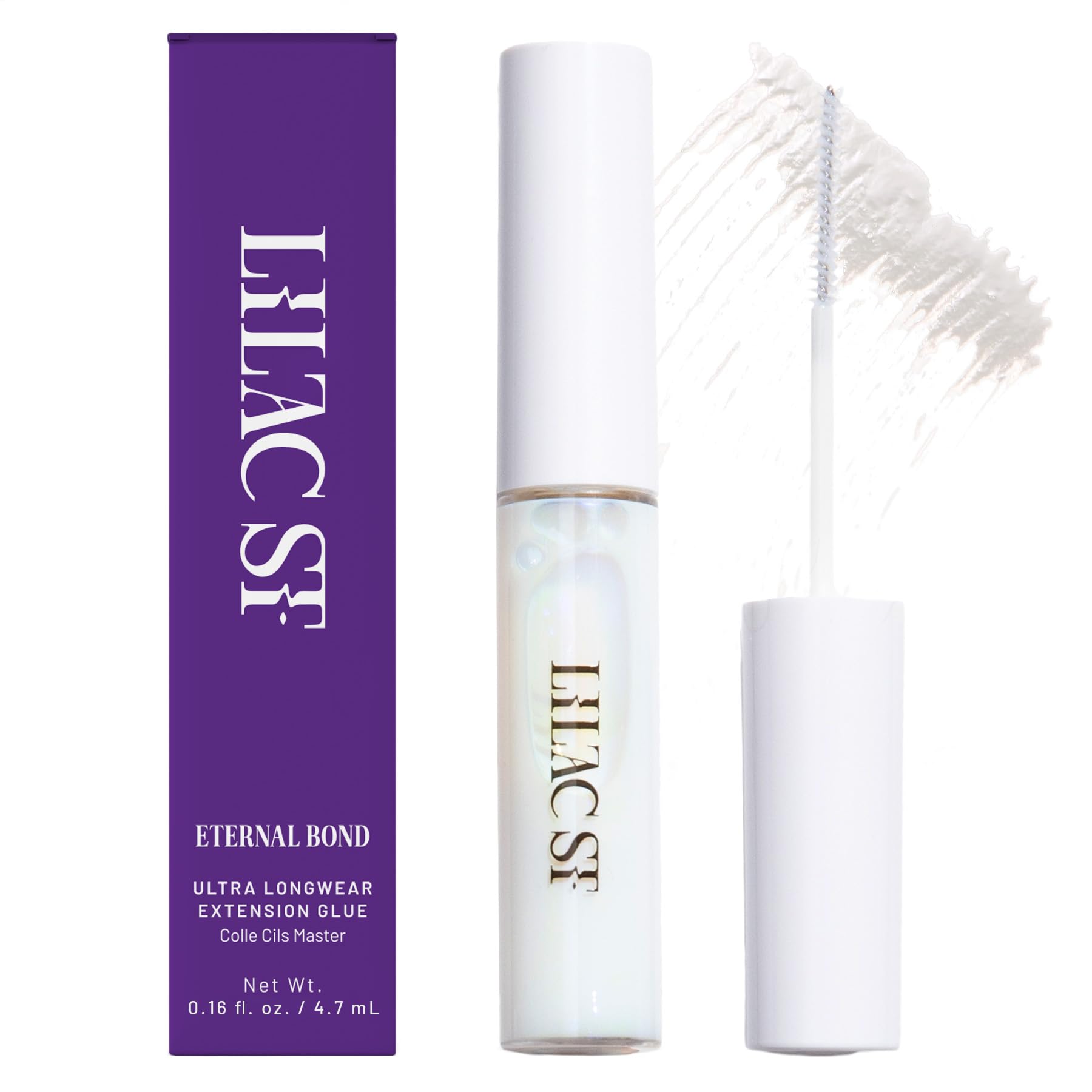 Lilac St Eternal Bond Lash Cluster Glue, Waterproof Brush Tip, Black | Quick-Drying Lash Adhesive for Eyelash Clusters with Long-Lasting Flexible Hold, Easy Removal & Comfortable Wear