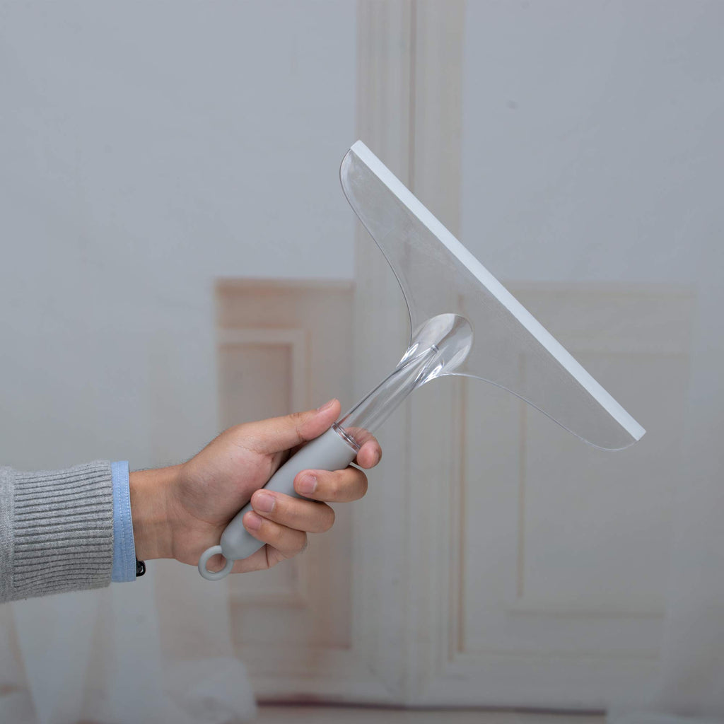 Shower Squeegee for Bathroom Glass Doors, 10'' Window Cleaner Tool