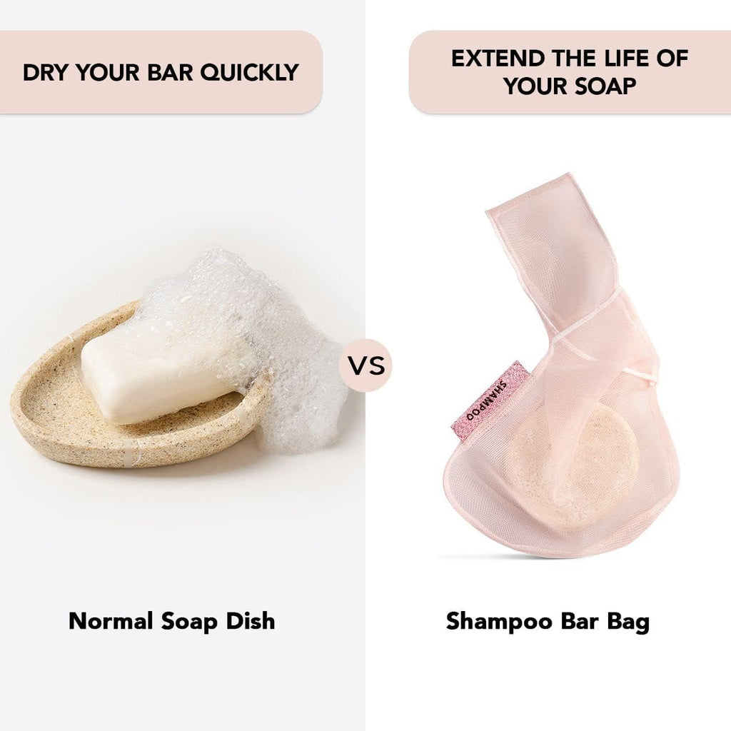 Buy now Kitsch Bar Soap Saver Bag â€“ Patented Mesh Bag Soap Holder for Shampoo and Conditioner Bars - Extends Use & Prevents Soggy Mess - Recycled Mesh Beauty Pouch, Eco-Friendly â€“ Blush at indiglob india