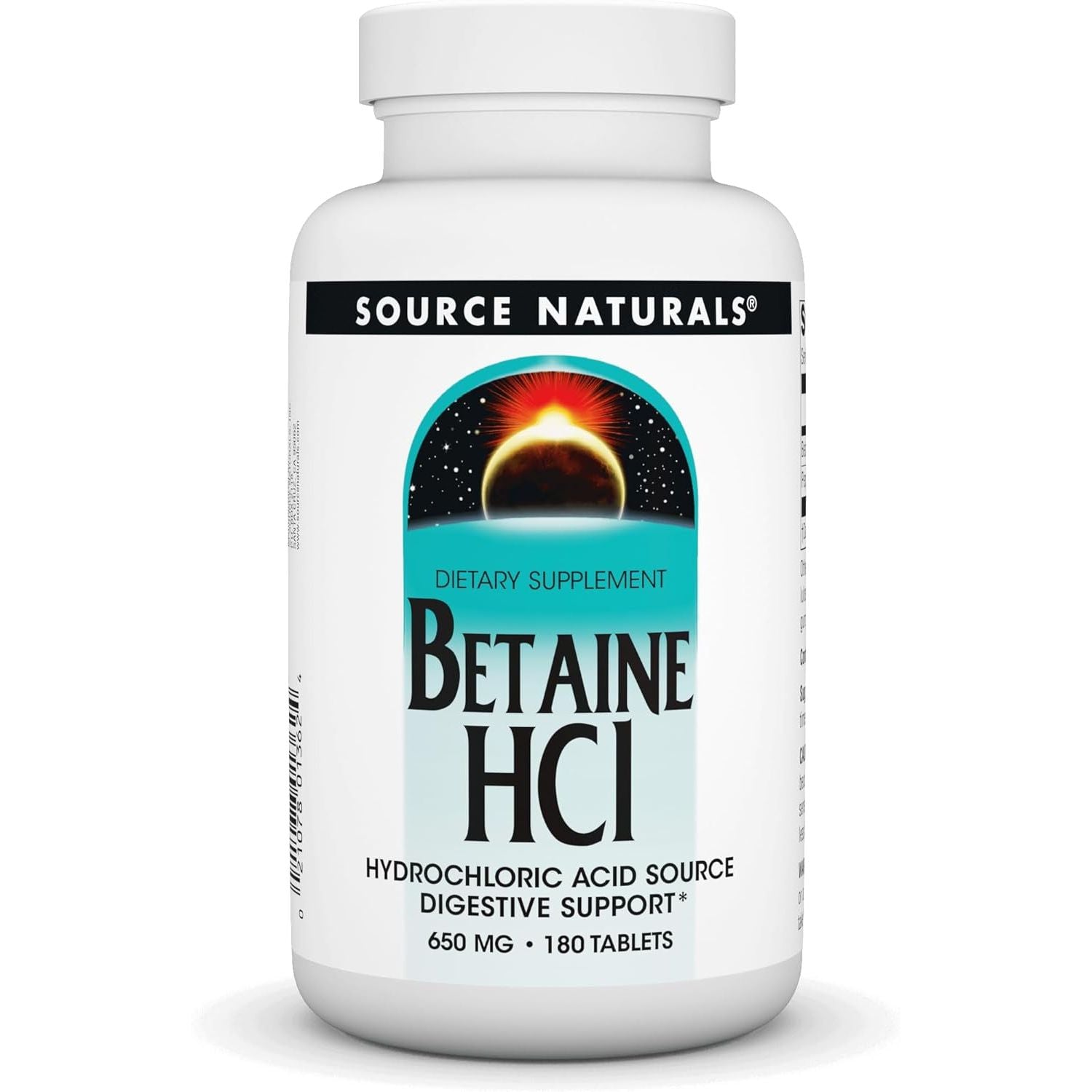 Buy now Source Naturals - Betaine HCl Hydrochloric Acid Source 650 mg. - 180 Tablets at indiglob india