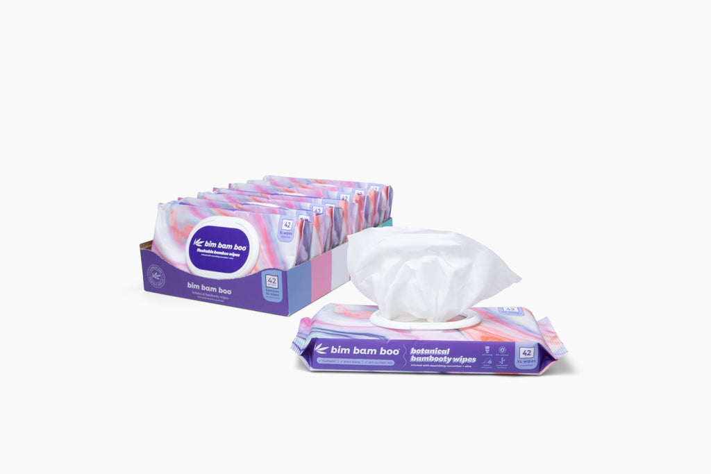 Bim Bam Boo, Flushable Wipes 42 Count