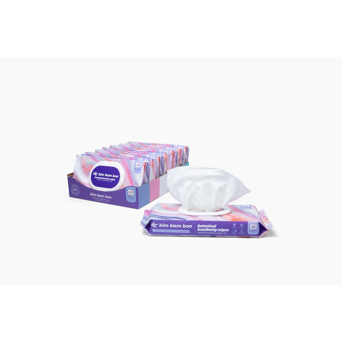 Bim Bam Boo, Flushable Wipes 42 Count