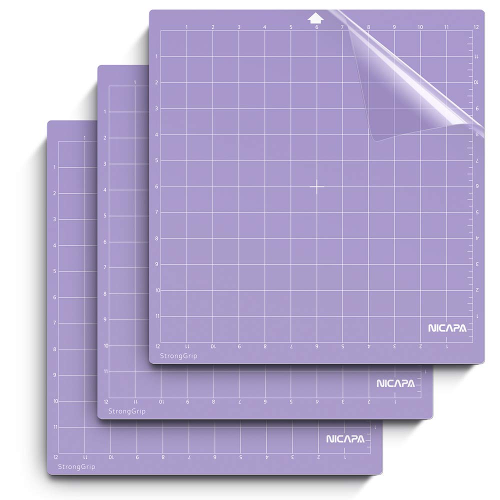 Buy now Nicapa StandardGrip Cutting Mat for Silhouette Cameo 4/3/2/1 (12x12 inch,3 pack) Standard Adhesive Sticky Quilting Cut Pads Replacement Accessories for Silhouette Cameo at indiglob india