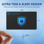 Buy now TICONN RFID Blocking Cards - 4 Pack, Premium Contactless NFC Debit Credit Card Passport Protector Blocker Set for Men & Women, Smart Slim Design Perfectly fits in Wallet/Purse (4) at indiglob india