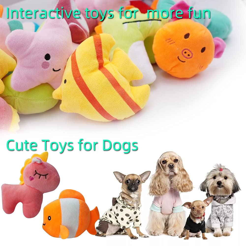 27 Pack Puppy Squeaky Toy Cute Bulk Plush for Small Dogs