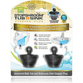 Buy now StopShroom Tub 2 Pack Universal Stopper for Bathtub and Bathroom Sink Drains, Black Plug 2pk, 2 Count at indiglob india