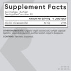 Sports Research® Zinc Picolinate 30mg w/Organic Coconut Oil, 90 Softgels | High Potency Zinc Supplement for Healthy Immune & Enzyme Function - Non-GMO Tested & Gluten-Free, 90 Servings
