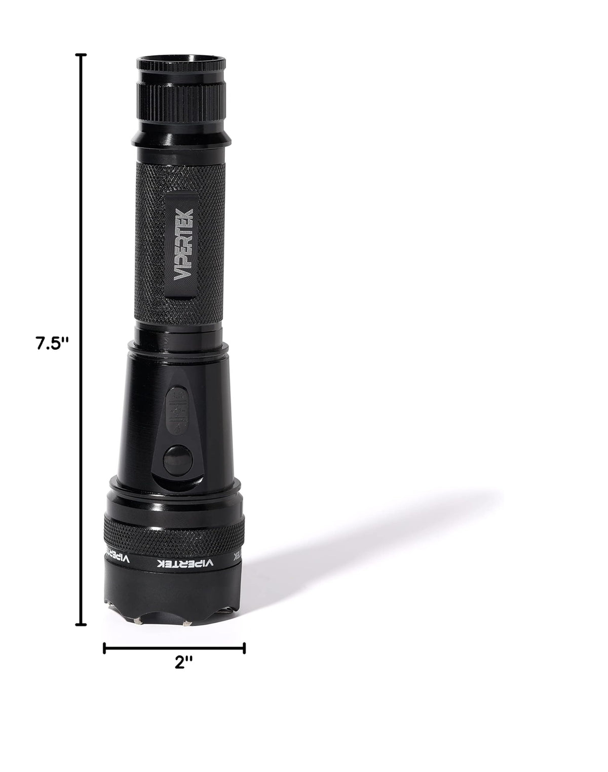 VIPERTEK VTS-195 Heavy Duty Aluminum Stun Gun for Self Defense Rechargeable with LED Flashlight