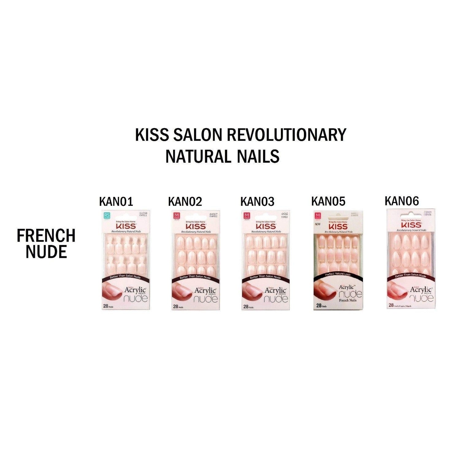 Buy now Kiss Salon Acrylic Nude French Nails 28 Count (Breathtaking) (6 Pack) at indiglob india