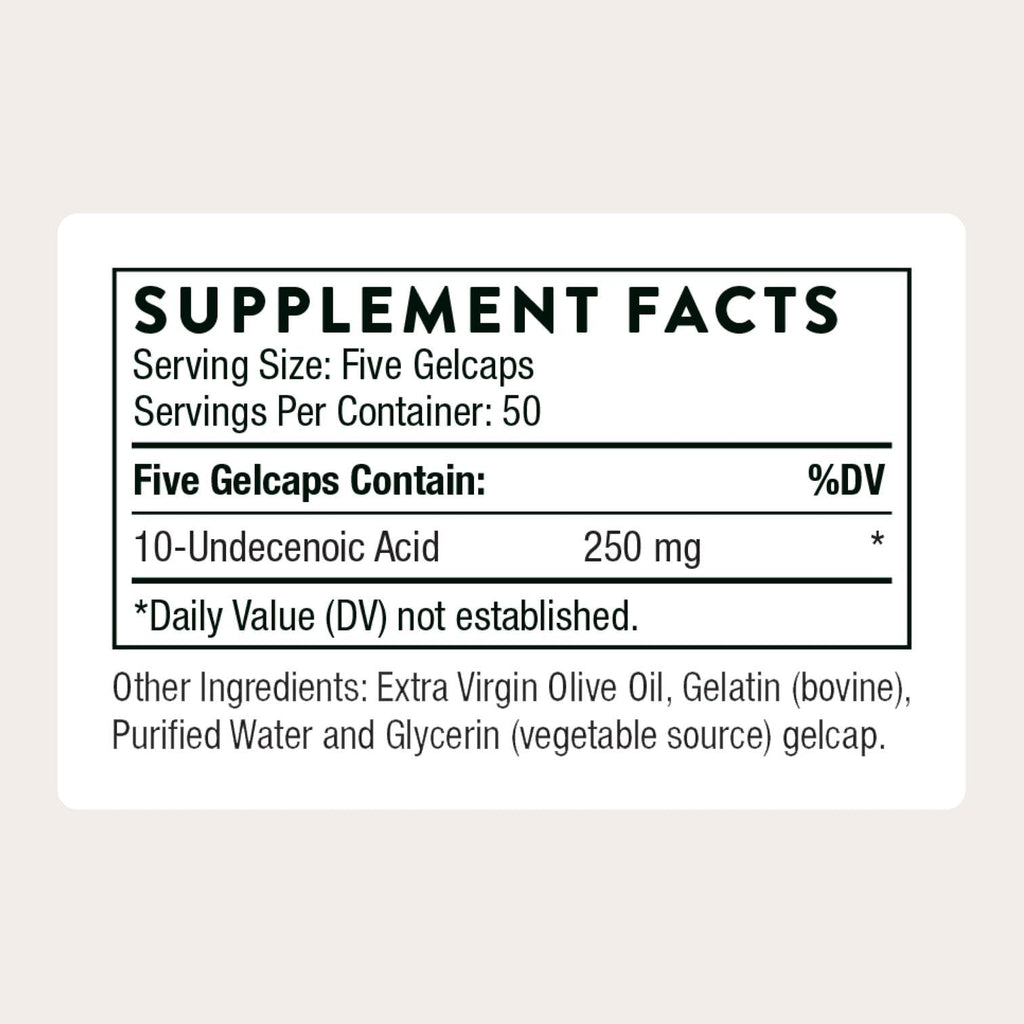 Buy now THORNE - Undecylenic Acid (Formerly Formula SF722) - 250 mg of Undecylenic Acid - for a Healthy Balance of Gut & Vaginal Flora* - Gluten Free - 250 Gelcaps - 50 Servings at indiglob india