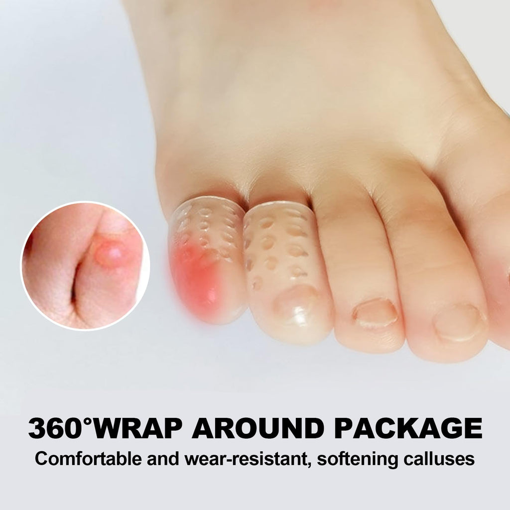 Silicone Anti-Friction Toe Protector, 30 Pcs Gel Toe Protectors Breathable Toe Covers, Soft Clear Little Toe Protectors Caps Guards for Men Women, Toe Sleeves for Corns, Blisters and Pain Relief