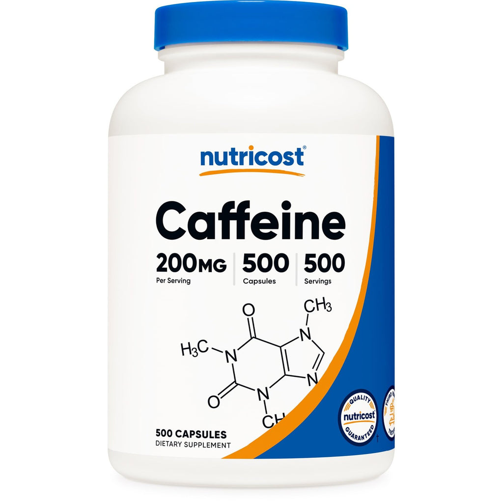 Nutricost Caffeine Pills, 200mg Per Serving (500 Caps)