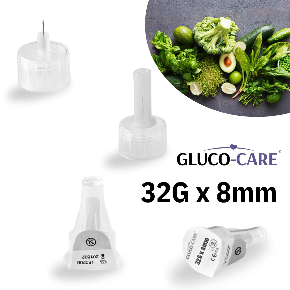 GLUCO-CARE Pen Tips, 32G x 8mm, Ultra-Fine, Twist-On Design, 100 Count
