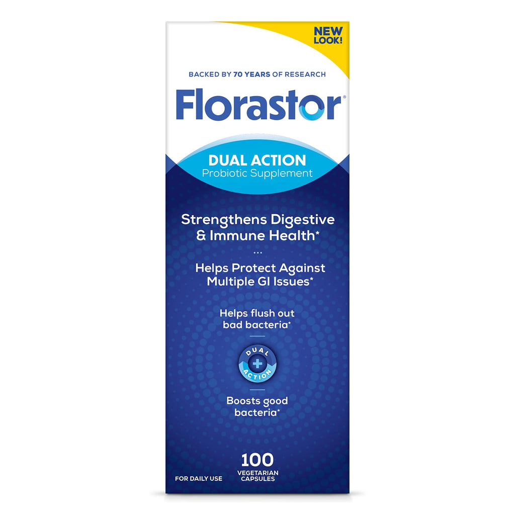 Buy now Florastor Probiotics for Digestive and Immune Health, 100 Capsules, Probiotics for Women & Men, Helps Flush Out Bad Bacteria, Boosts The Good with Our Unique Strain Saccharomyces Boulardii at indiglob india