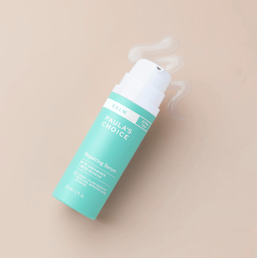 Buy now PaulaÆ’??s Choice CALM Repairing Serum for Sensitive Skin, Calms + Soothes Redness, Lightweight Hydration with Hyaluronic Acid for All Skin Types, 1 Fl Oz at indiglob india