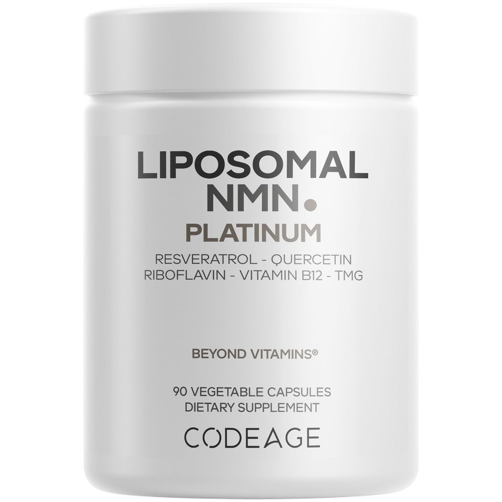 Codeage Liposomal NMN, 500mg, NAD+ Precursor, Quercetin, NSF, 90 Capsules