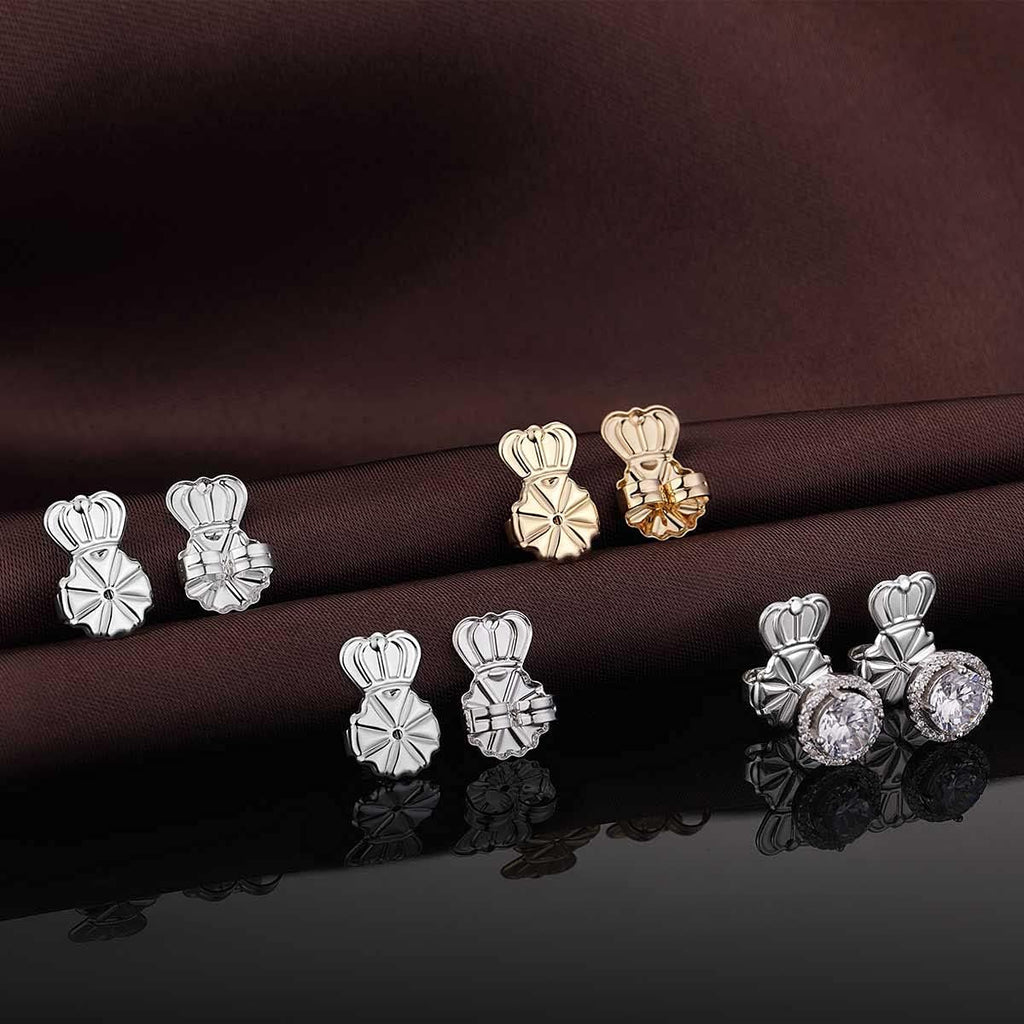Buy now DELECOE Earring Lifters Hypoallergenic Earring Backs for Droopy Ears Adjustable 14K Gold Plated Secure Backs Repacements for Heavy Studs Droopy Earrings (Gold&Silver) at indiglob india
