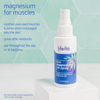 LIFE-FLO Magnesium Oil Spray, 2 fl oz | Soothes Muscles & Joints - Concentrated Zechstein Magnesium - Body, Feet & Bath Oil - Hypoallergenic