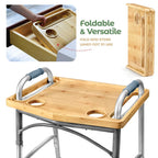 Walker Tray Table with Cup Holder for Folding Walkers Foldable