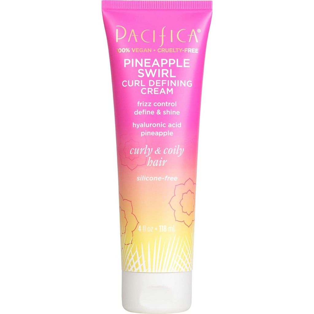 Buy now Pacifica Pineapple Swirl Curl Defining Cream â€“ Curl Cream for Curly Hair, Curly Hair Products with Coconut Oil and Hyaluronic Acid, Styling for Bouncy Waves Without Crunch - 4 Oz 4 Fl Oz (Pack of 1) at indiglob india