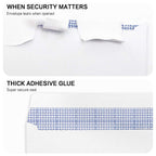 500 Pack #10 Single Left Window SELF Seal Security Envelopes, Designed for QuickBooks Invoices & Business Statements, Computer Printed Checks Peel and Seal Flap, Size 4-1/8 x 9-1/2 Inches, 24 LB