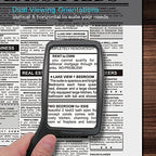 Buy now MagniPros Jumbo Size Magnifying Glass Wide Horizontal Lens(3X Magnification)- Shockproof Housing & Scratch Resistant Design W/Large Viewing Area Ideal for Reading Small Prints & Low Vision at indiglob india