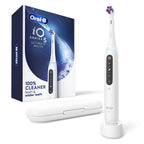 Buy now Oral-B iO Series 5 Ultimate White Rechargeable Electric Toothbrush with Visible Pressure Sensor, 2 Minute Timer, 5 Cleaning Settings, 1 Replacement Toothbrush Heads, and Travel Case, White at indiglob india