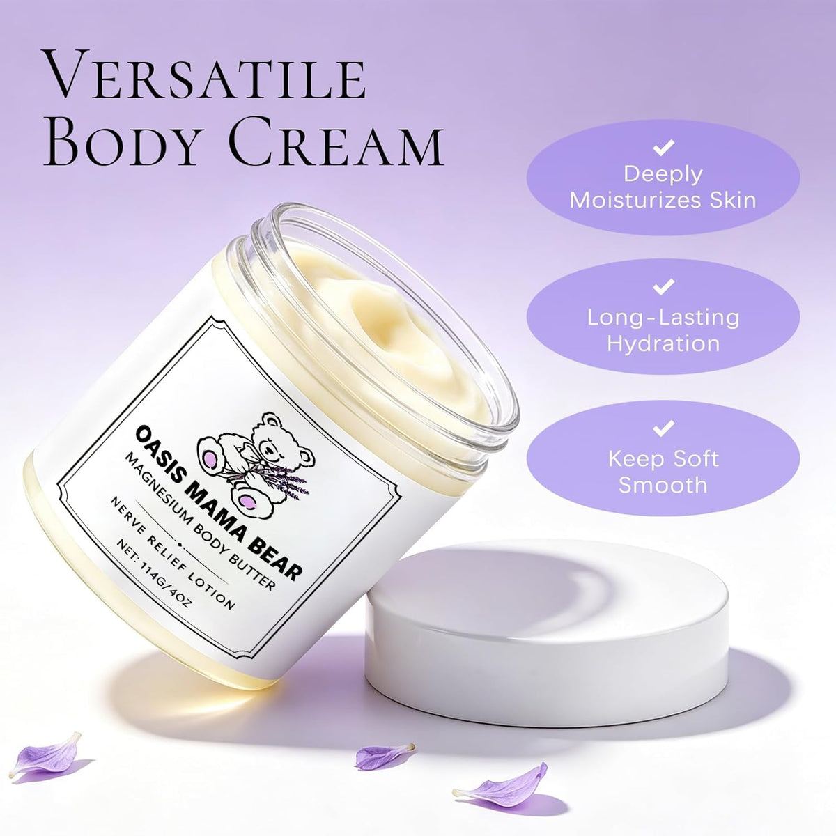 Neuropathy Cream, Magnesium Cream for Neuropathy, Nerve Relief Lotion for Feet Hand No Greasy Body Lotion with Natrural Ingredients For Soothing