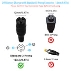 24V Electric Scooter Charger for Razor E300 E200 E125 E100 MX350 Dirt Bike