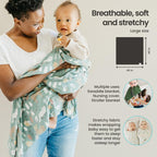 Buy now Copper Pearl Large Premium Knit Baby Swaddle Receiving Blanket Evergreen at indiglob india