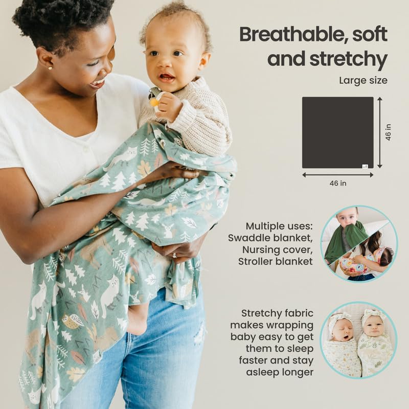 Buy now Copper Pearl Large Premium Knit Baby Swaddle Receiving Blanket Floral Bloom at indiglob india