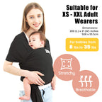 Buy now Acrabros Baby Wrap Carrier,Hands Free Baby Carrier Sling,Lightweight,Breathable,Softness,Perfect for Newborn Infants and Babies Shower Gift,Black at indiglob india