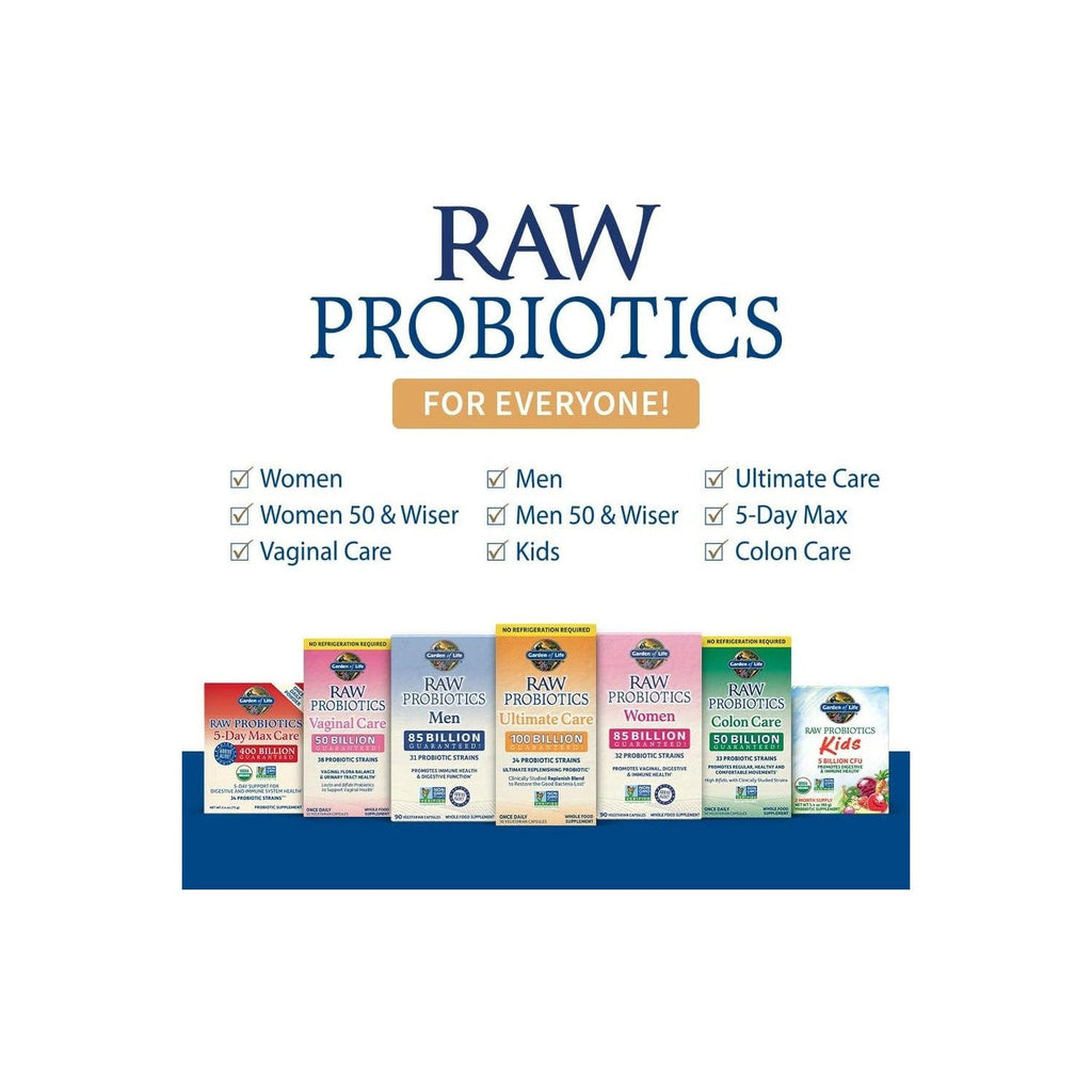 Buy now Garden of Life RAW Probiotics Vaginal Care Shelf Stable - 50 Billion CFU Guaranteed Through Expiration, Acidophilus - Once Daily - Certified Gluten Free - No Refrigeration - 30 Vegetarian Capsules at indiglob india