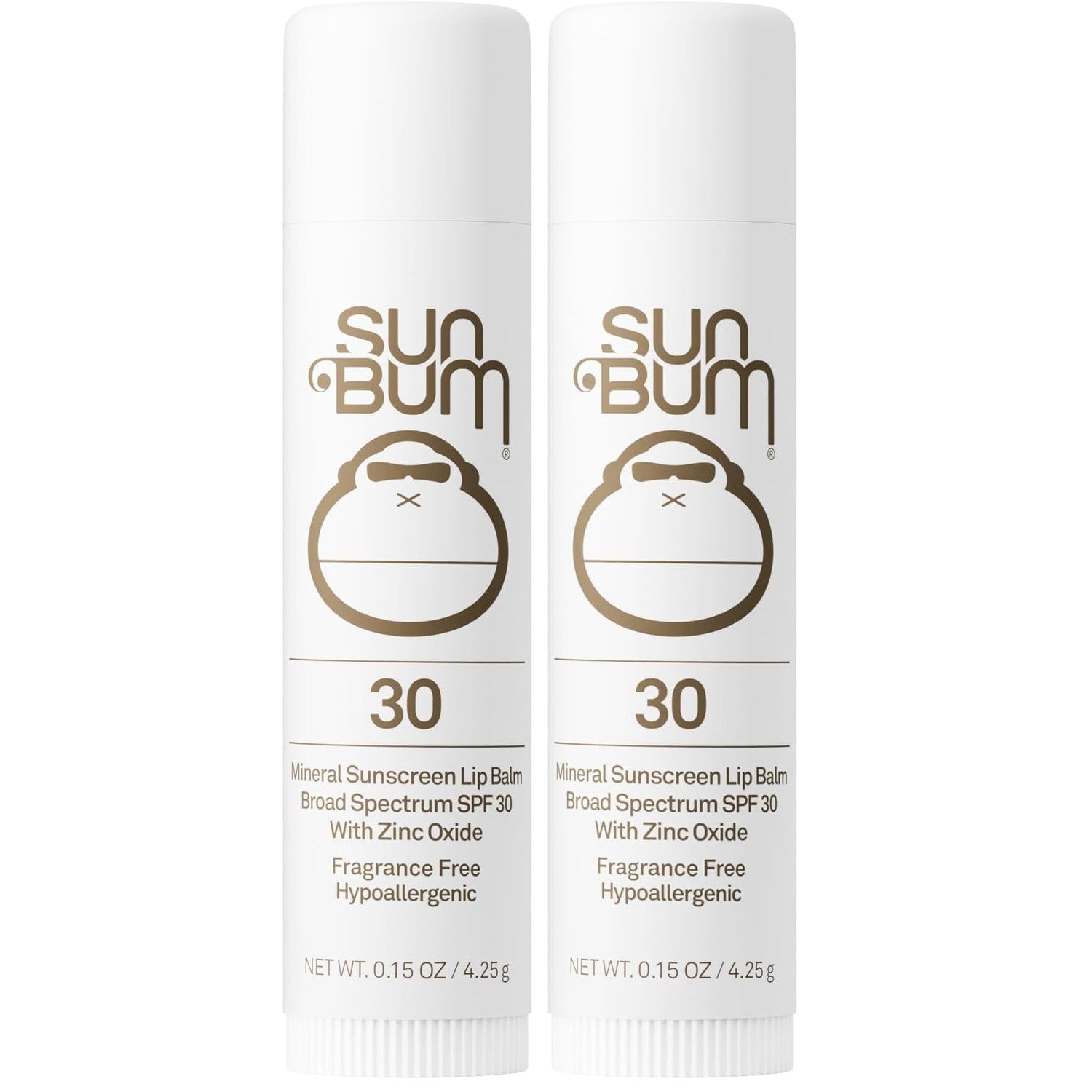 Sun Bum SPF 30 Mineral Sunscreen Lip Balm - 0.15 oz Stick | Zinc Based Broade Spectrum Lip Protection with Vitamin E, Hawaii Act 104 Compliant (Without Octinoxate & Oxybenzone)