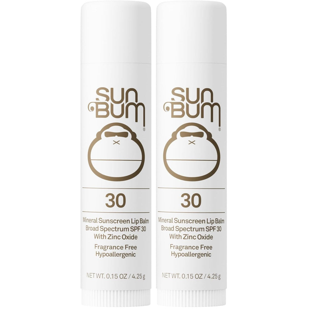 Sun Bum SPF 30 Mineral Sunscreen Lip Balm - 0.15 oz Stick | Zinc Based Broade Spectrum Lip Protection with Vitamin E, Hawaii Act 104 Compliant (Without Octinoxate & Oxybenzone)