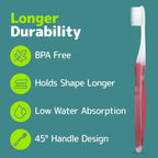 Nimbus Extra Soft Toothbrushes (Compact Size Head) Periodontist Design Tapered Bristles for Sensitive Teeth and Receding Gums, Individually Wrapped Plaque Remover Toothbrush (5 Pack, Colors May Vary)