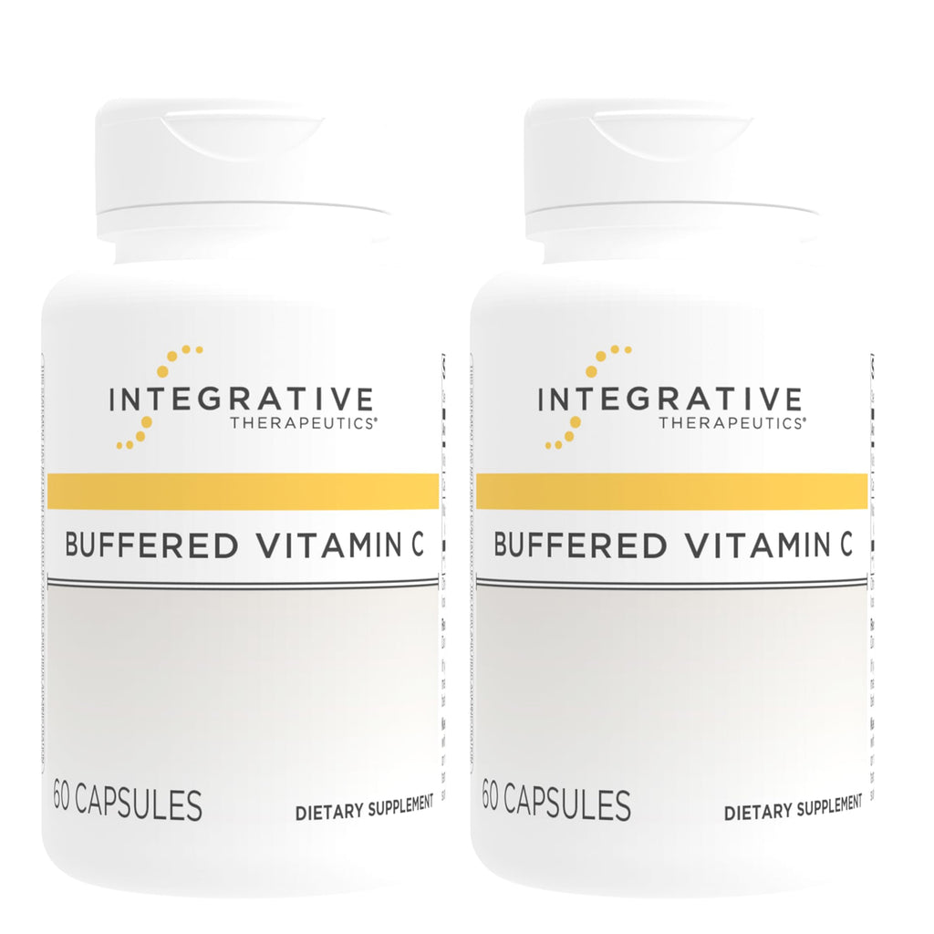 Integrative Therapeutics Buffered Vitamin C 1,000 mg - Easy, Daily Immune Support with Magnesium & Calcium* - Antioxidant Support for Healthy Skin & Connective Tissues* - 60 Vegan Capsules, 1