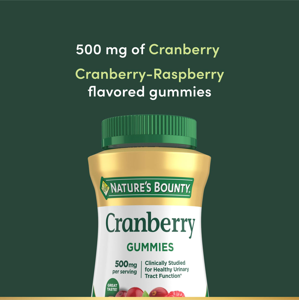 Nature's Bounty Cranberry Gummies, Cran-Raspberry Flavor, 150 Count