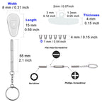 Mr.ZzjOOj Eyeglasses Nose Pads, 15 x 8mm Screw-in Nose Pads for Glasses